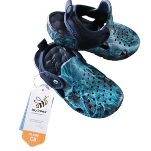 Joybees‎ Size 8 New Toddler Blue Black Water Shoes